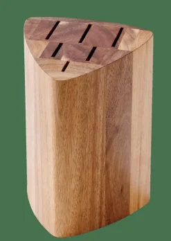 CASA ACACIA Bloc à Couteaux Pour 6 Couteaux Naturel