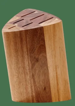 CASA ACACIA Bloc à Couteaux Pour 6 Couteaux Naturel