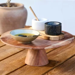 CASA ACACIA Pieds De Table X Set De 2 Naturel