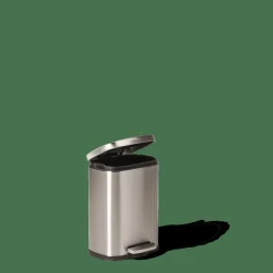 CASA ADELE Poubelle à Pédale 5l Argent