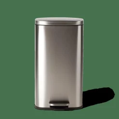 CASA ADELE Poubelle à Pédale 30l Argent