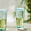 CASA AUTHENTIC Verre Avec Paille Transparent