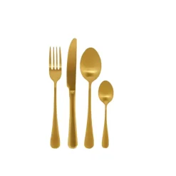 CASA AXELLE Couverts 16 Pièces Doré