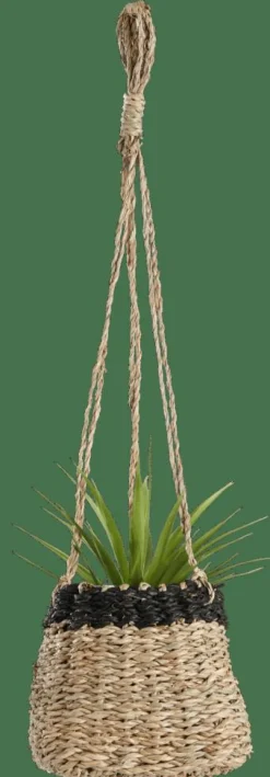 CASA BAKU Pot à Suspendre Noir, Naturel