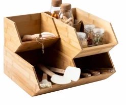 CASA BAMBOO Armoire à Tiroirs 2 Tiroirs Naturel