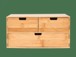 CASA BAMBOO Armoire De Rangement 3 Tiroirs Naturel
