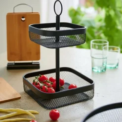 CASA BLACK LUNAR Panier Ovale 2 Pièces Noir