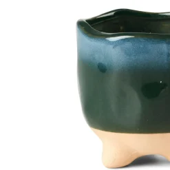 CASA CERAMIC Bougie Dans Un Pot Bleu