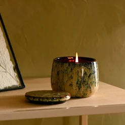 CASA CERAMIC Bougie En Pot Bleu