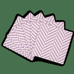 CASA CHEVRON Set De 20 Serviettes Mauve