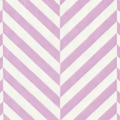 CASA CHEVRON Set De 20 Serviettes Mauve