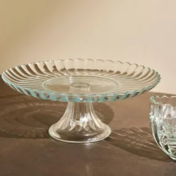 CASA DAHLITA Plat à Gâteau Transparent