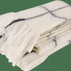 CASA DIAMA Plaid Blanc