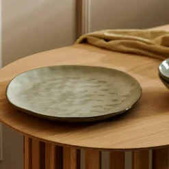 CASA EARTH LAGOON Assiette Plate Vert Clair