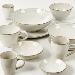 CASA EARTH MARL Assiette Plate Crème