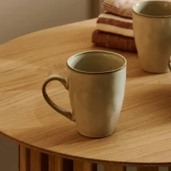 CASA EARTH MARL Mug Avec Anse 30 CL Crème
