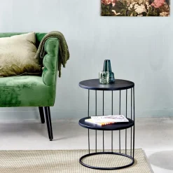 CASA ELMER Table D'appoint Noir