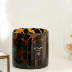 CASA ESCAPE BLACK OUDH Bougie Parfumée Dans Un Verre Noir, Brun, Multicolore