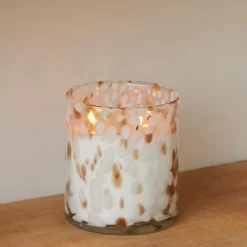 CASA ESCAPE WORLD OF GOA Bougie Parfumée Dans Un Verre Blanc, Doré, Multicolore