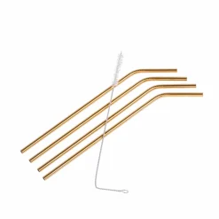 CASA FANCY Pailles à Cocktail Avec Brosse Argent