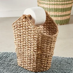 CASA FLORES Porte-rouleau WC Porte-magazines Naturel