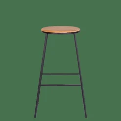 CASA GIULIA Tabouret De Bar Noir, Naturel