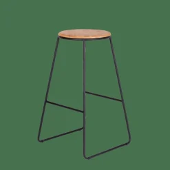 CASA GIULIA Tabouret De Bar Noir, Naturel