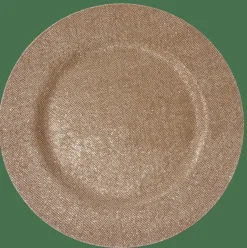 CASA GLITTER Assiette Déco Doré