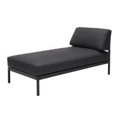 CASA HANNA Chaise Longue Teck Noir