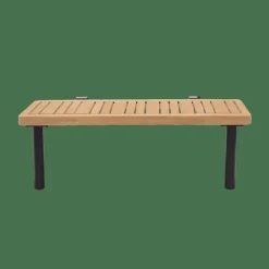 CASA HANNA Lounge Teck Table D'appoint Noir, Naturel