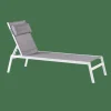 CASA HUGO Chaise Longue Blanc, Gris