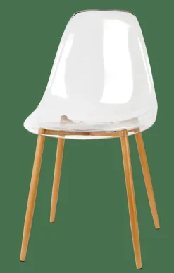 CASA ICE Chaise Salle à Manger Transparent, Naturel
