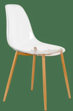 CASA ICE Chaise Salle à Manger Transparent, Naturel