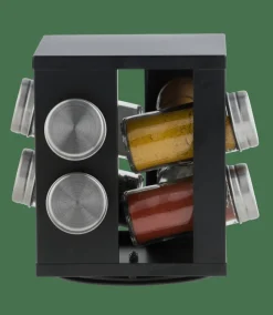 CASA INDUSTRIA Carrousel à épices 8 Récipients Noir