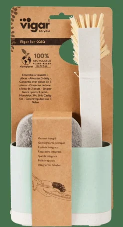 CASA JASMIN Brosse Vaisselle Avec éponge Vert