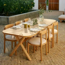 CASA JULES Set De Jardin Avec Coussins De Chaise Beige