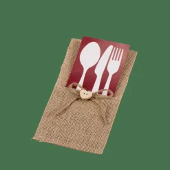 CASA JUTE Pochette à Couverts Naturel