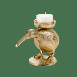 CASA KIWI Support Pour Bougie Chauffe-plat Doré