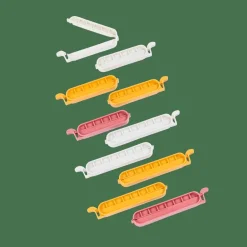 CASA KLIPPER Clips De Fermeture Set De 10 Mélange De Couleurs Gris, Jaune Foncé, Terre Cuite