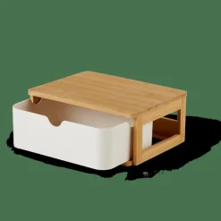 CASA KONDO Organisateur 1 Tiroir Blanc, Naturel