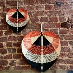 CASA LANKA Éventail Noir, Brun, Naturel