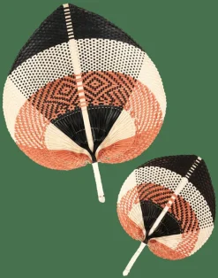 CASA LANKA Éventail Noir, Brun, Naturel