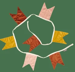 CASA LEON Guirlande De Drapeaux Rouge