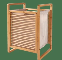 CASA LINOLUX BAMBOE Panier à Linge Naturel