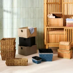 CASA LINOLUX Panier De Rangement Beige