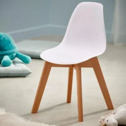 Enfant CASA MATHIAS Chaise Pour Enfants Blanc, Naturel