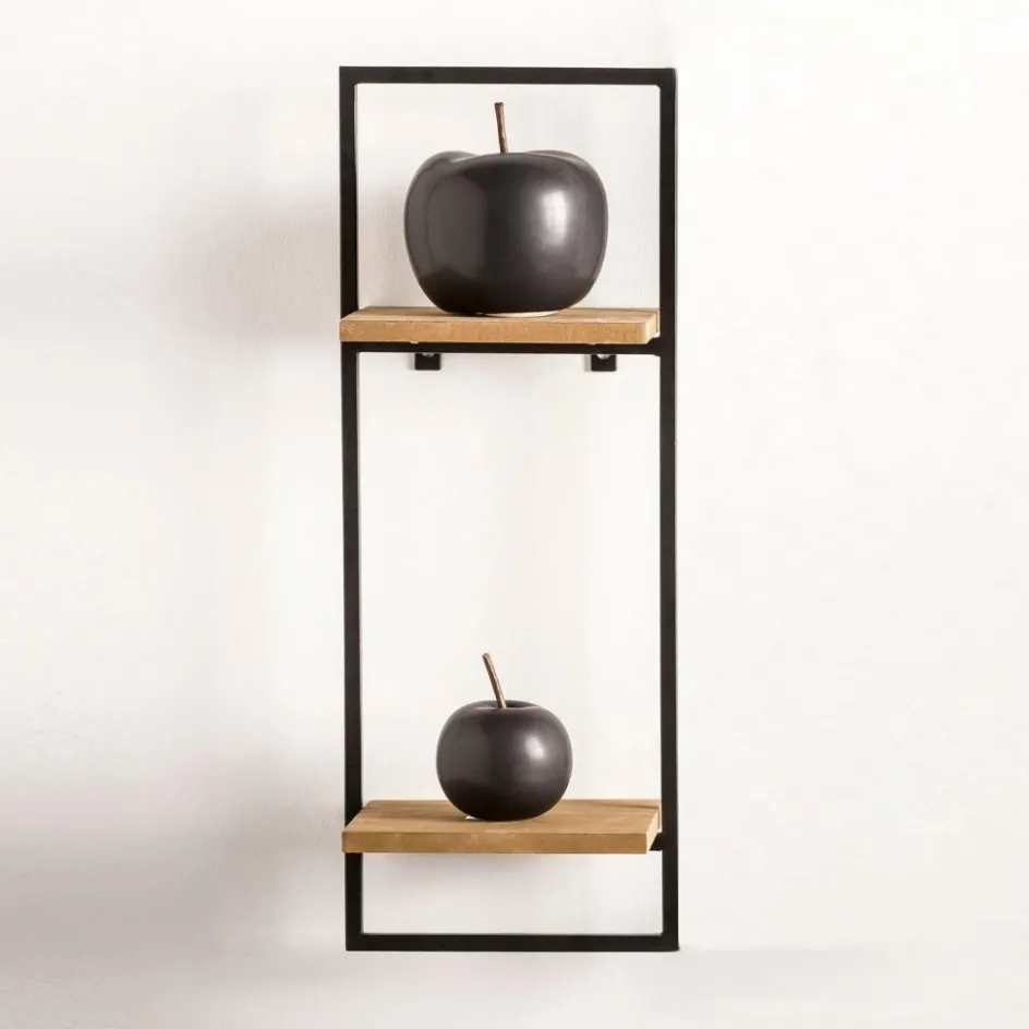 CASA MIX&MATCH Étagère à Suspendre Noir, Naturel