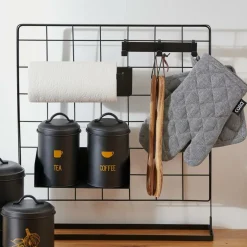 CASA MODULAR Portemanteau Avec 3 Crochets Noir