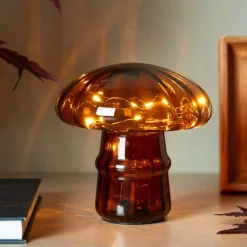 CASA MUSHRO Lampe Déco Brun