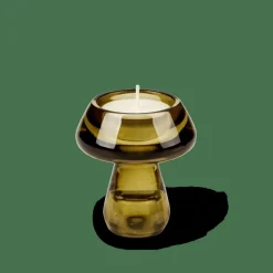 CASA MUSHROOM Support Bougie Chauffe-plat Vert